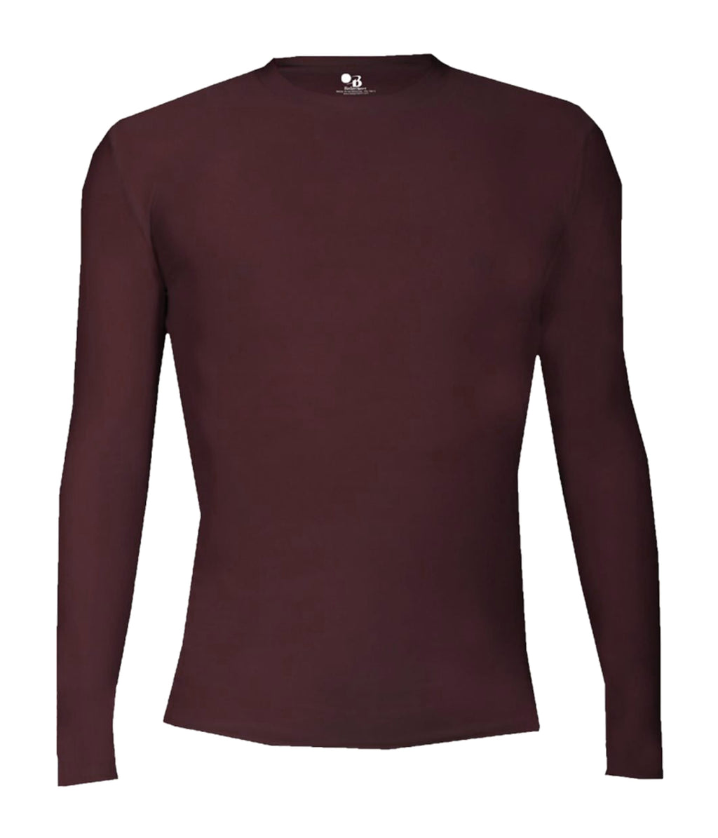 YOUTH PRO COMPRESSION LONG-SLEEVE CREW - MOISTURE-WICKING