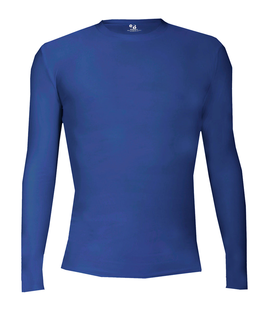 YOUTH PRO COMPRESSION LONG-SLEEVE CREW - MOISTURE-WICKING