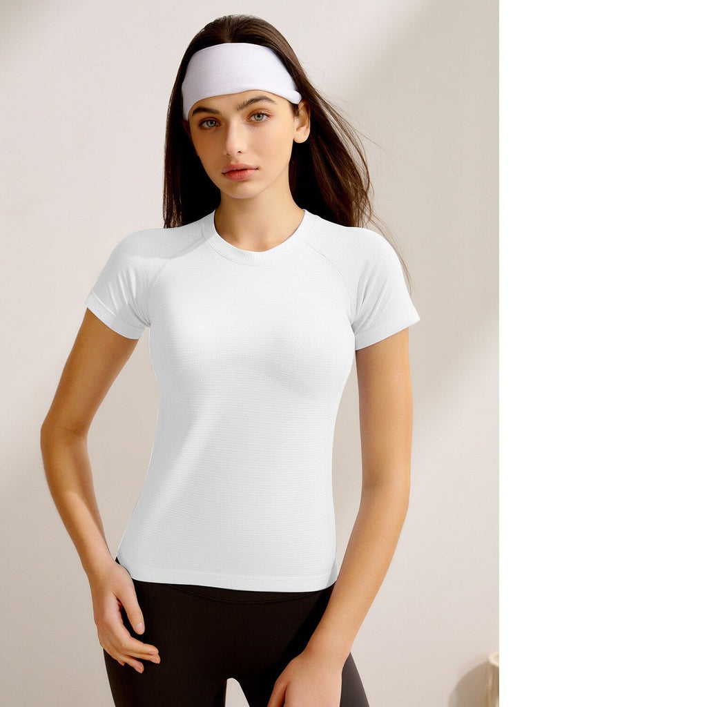 New Women's Short-Sleeve Yoga Top, Professional Pilates Training, Quick-Dry Running & Fitness Yoga Apparel