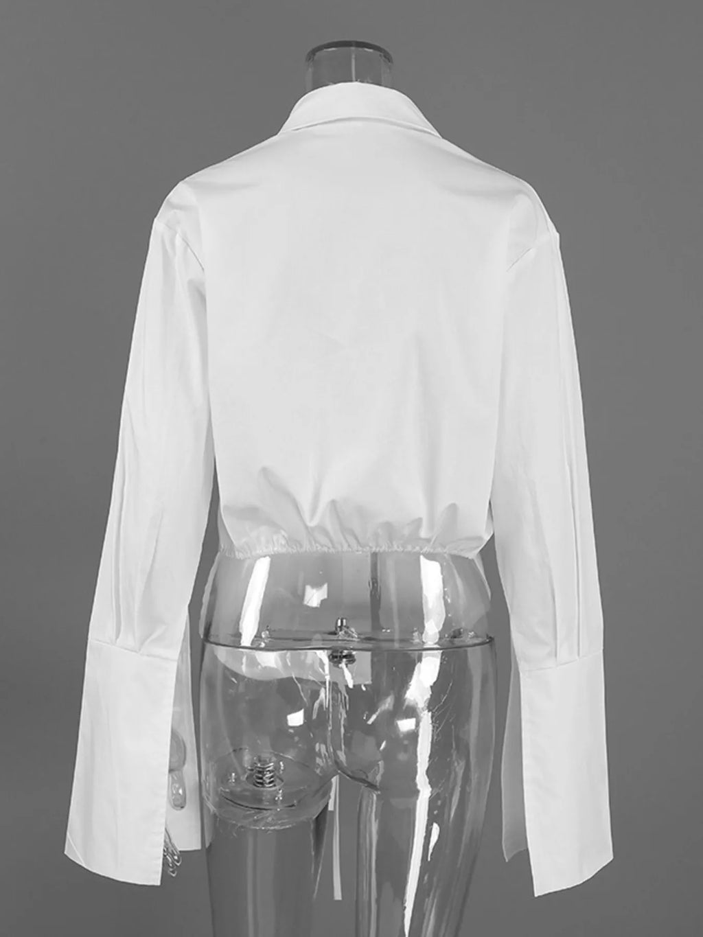 Tie-Waist Detail Wrap-Front Shirt