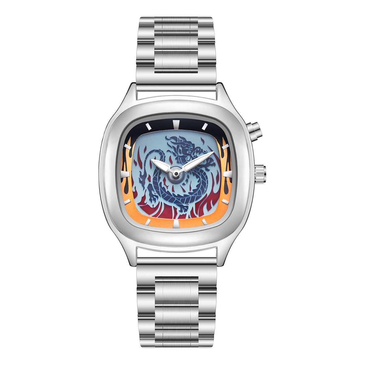 Personalized Retro Dragon-shaped Dual-display Mens Watch With A Trendy Premium Look And Water Resistance