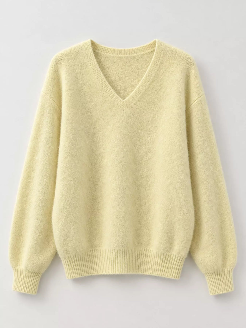 V-Neck Dropped Shoulder Sweater