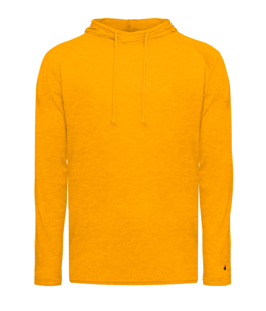 YOUTH TRI-BLEND SURPLICE HOODIE T-SHIRT - MOISTURE-WICKING PERFORMANCE