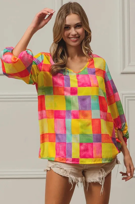 BiBi Multi Block Bubble Pop Ballon Top
