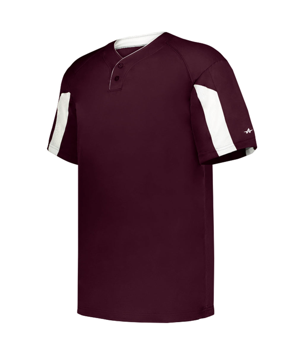 YOUTH STRIKER TWO-BUTTON BASEBALL JERSEY - MOISTURE-WICKING PERFORMANCE
