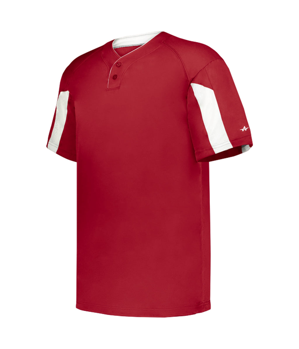 YOUTH STRIKER TWO-BUTTON BASEBALL JERSEY - MOISTURE-WICKING PERFORMANCE