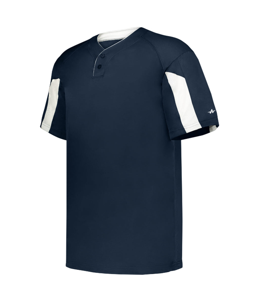 YOUTH STRIKER TWO-BUTTON BASEBALL JERSEY - MOISTURE-WICKING PERFORMANCE