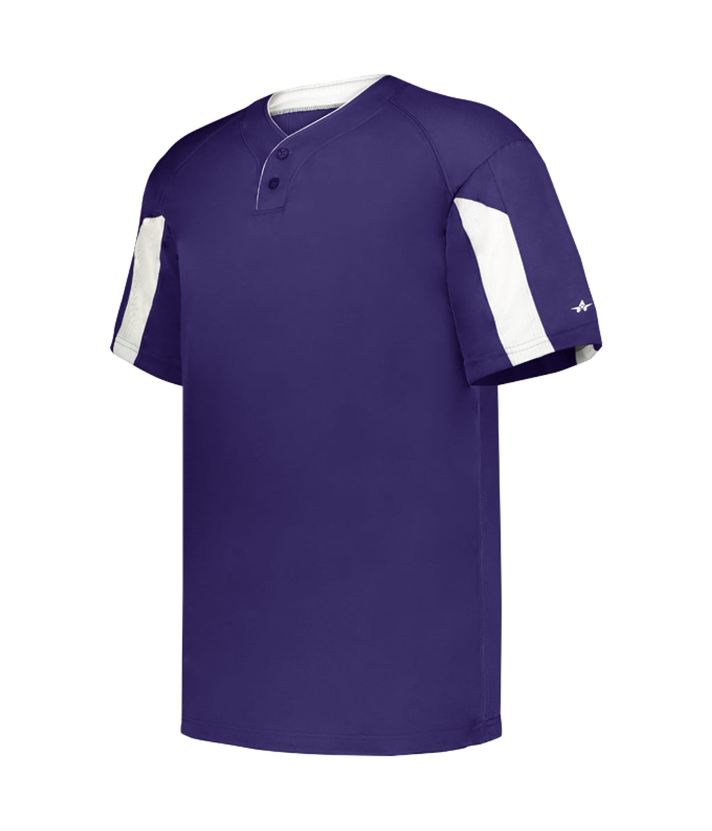 YOUTH STRIKER TWO-BUTTON BASEBALL JERSEY - MOISTURE-WICKING PERFORMANCE