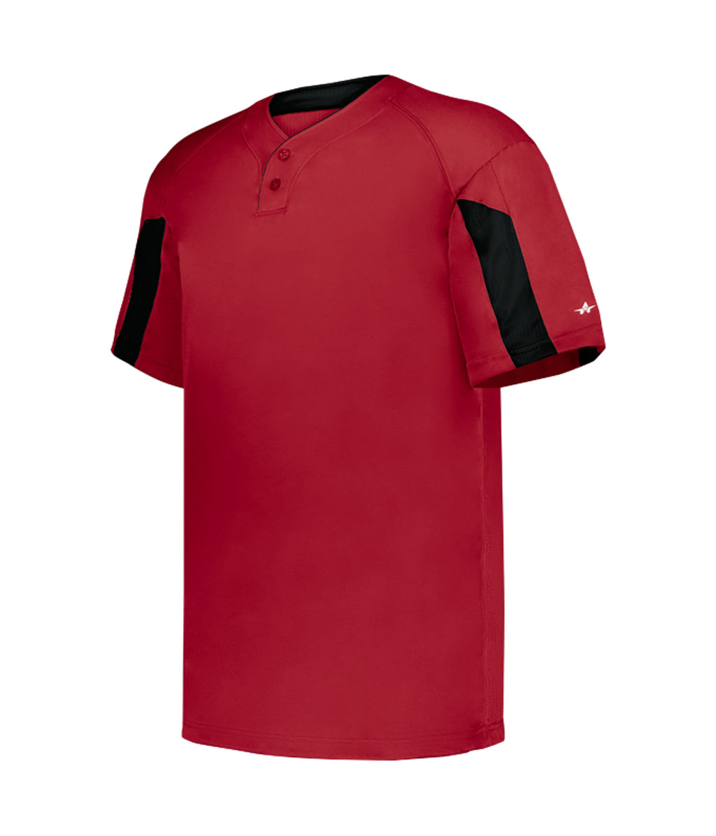 YOUTH STRIKER TWO-BUTTON BASEBALL JERSEY - MOISTURE-WICKING PERFORMANCE