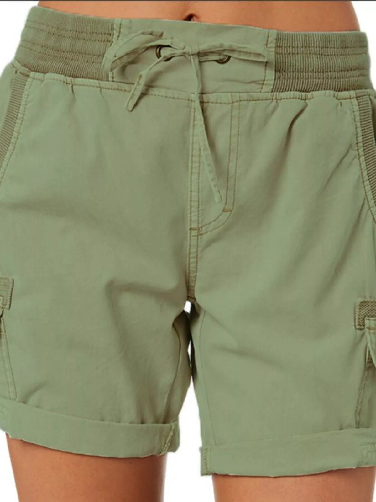 Full Size Drawstring Cargo Shorts Plus Size