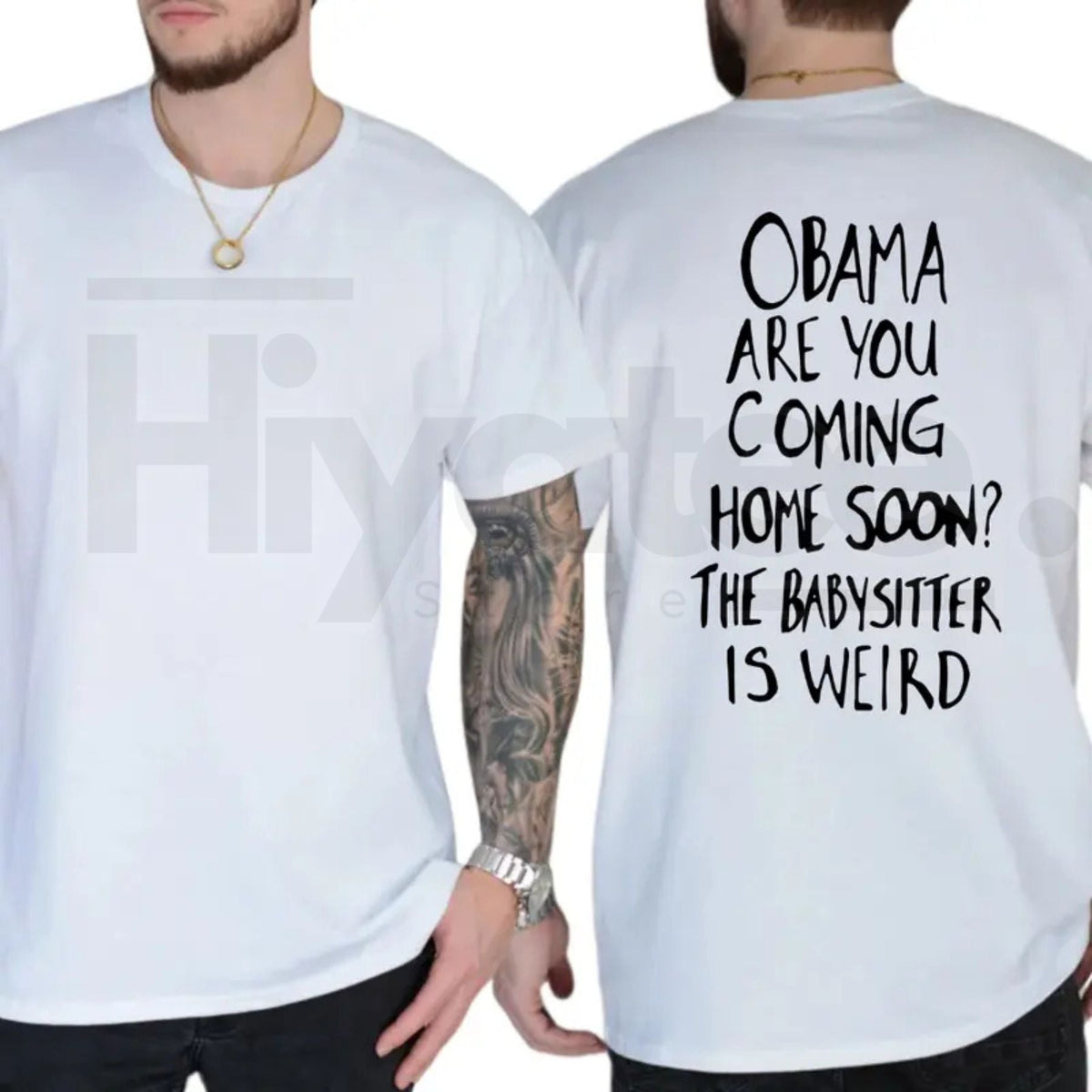 Obama Are You Coming Home Soon The Babysitter Is Weird T-Shirt – Funny Political Meme Tee