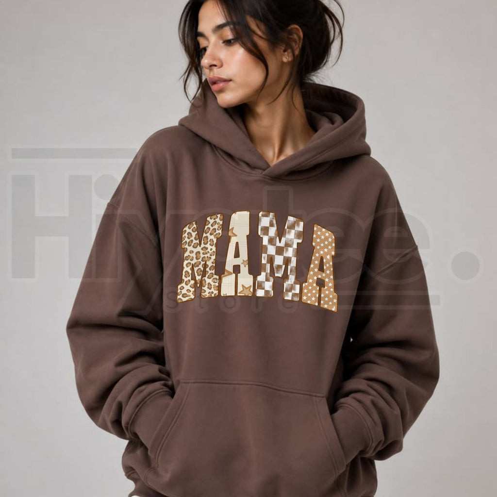 Saturday Cheetah Star Mama Blush Hoodie – Cute Animal Print Graphic Pullover Sweatshirt