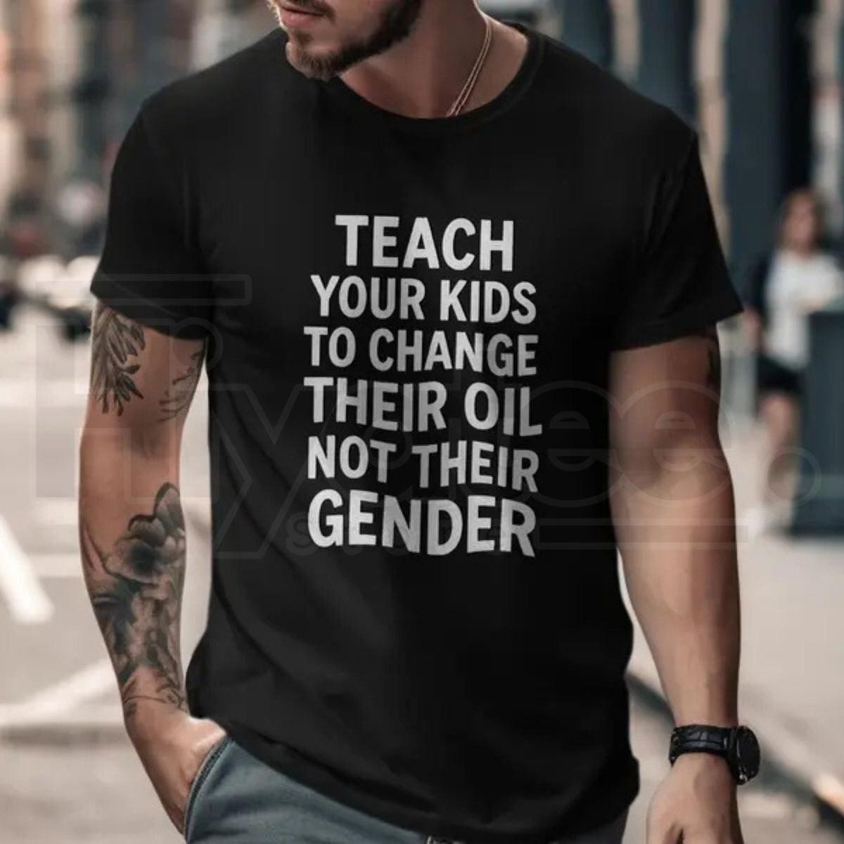 Teach Kids To Change Oil T-Shirt – Funny Automotive Mechanic Tee