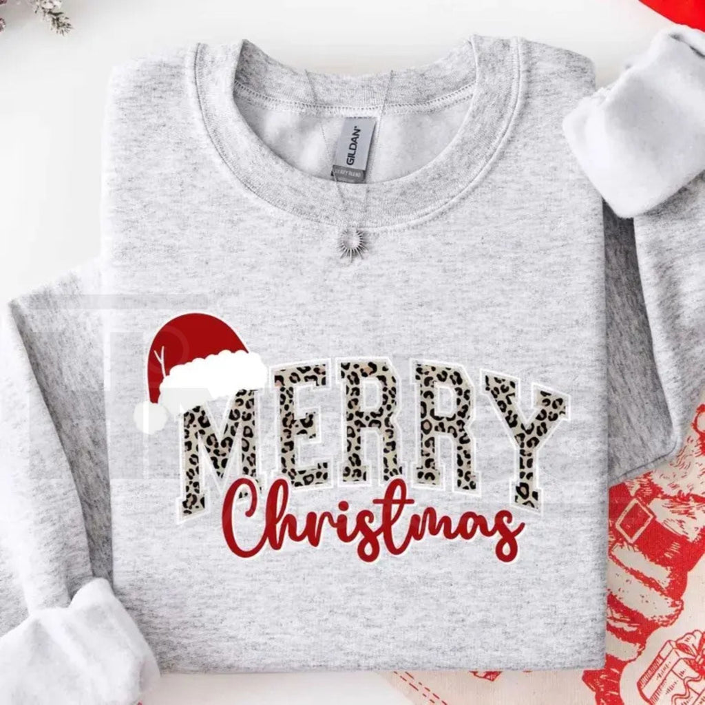 Merry Christmas Sweatshirt – Buffalo Plaid Holiday Crewneck, Cute Winter Family Xmas Sweater for Women