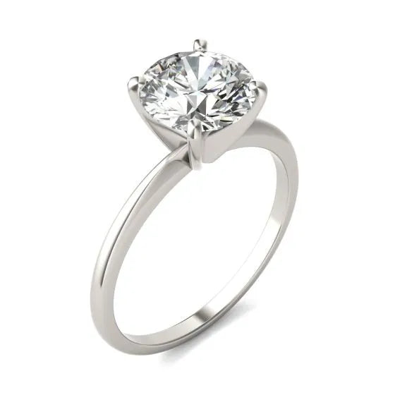 2 CTW Round Lab Grown Diamond Solitaire Engagement Ring 14K White Gold (G-VS)