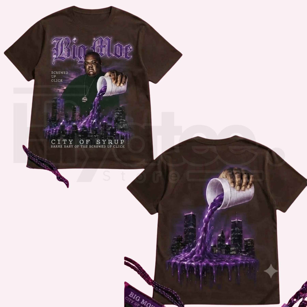 Big Moe Heavy Cotton Unisex Graphic T-Shirt – Houston Texas Screwed Up Click DJ Screw Tee