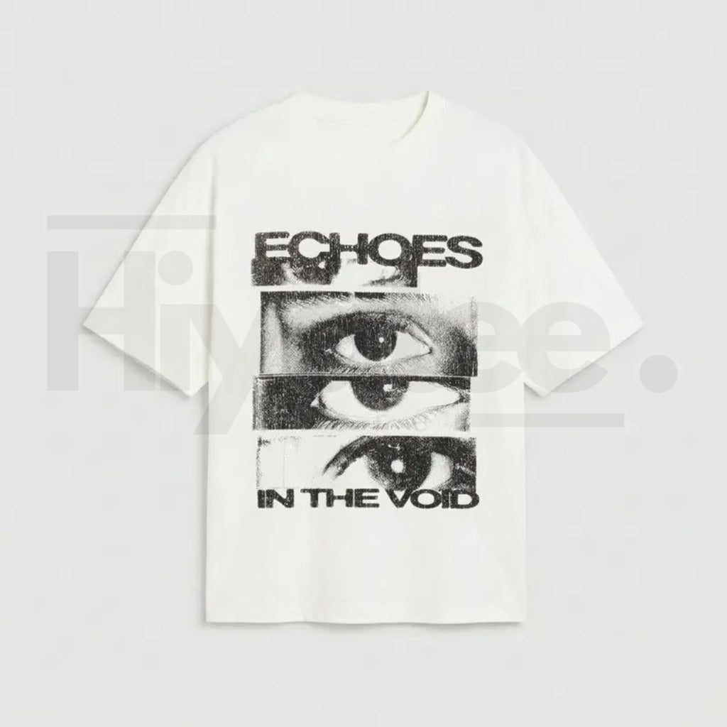 Men's Oversized Retro Glitch Art Eye T-Shirt – USA Made Cotton Graphic Tee