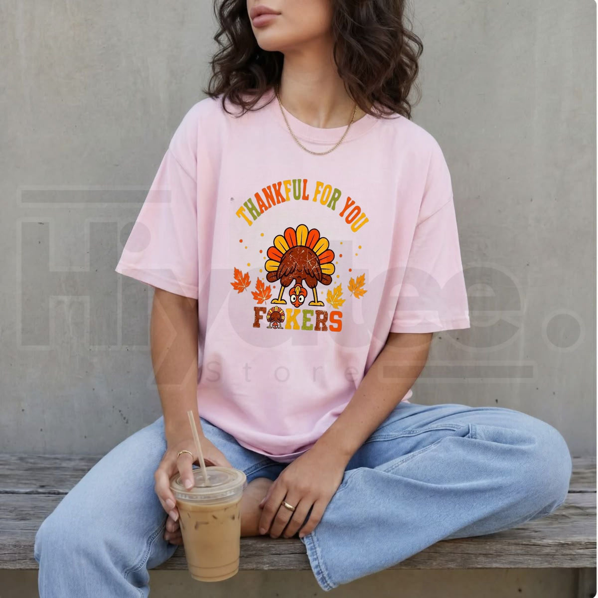 Vintage Thankful for You Fkers T-Shirt – Funny Sarcastic Friendsgiving Graphic Tee