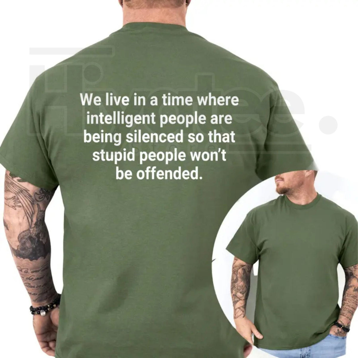 We Live In A Time Intelligent People Are Being Silenced T-Shirt – Funny Sarcastic Quote Tee