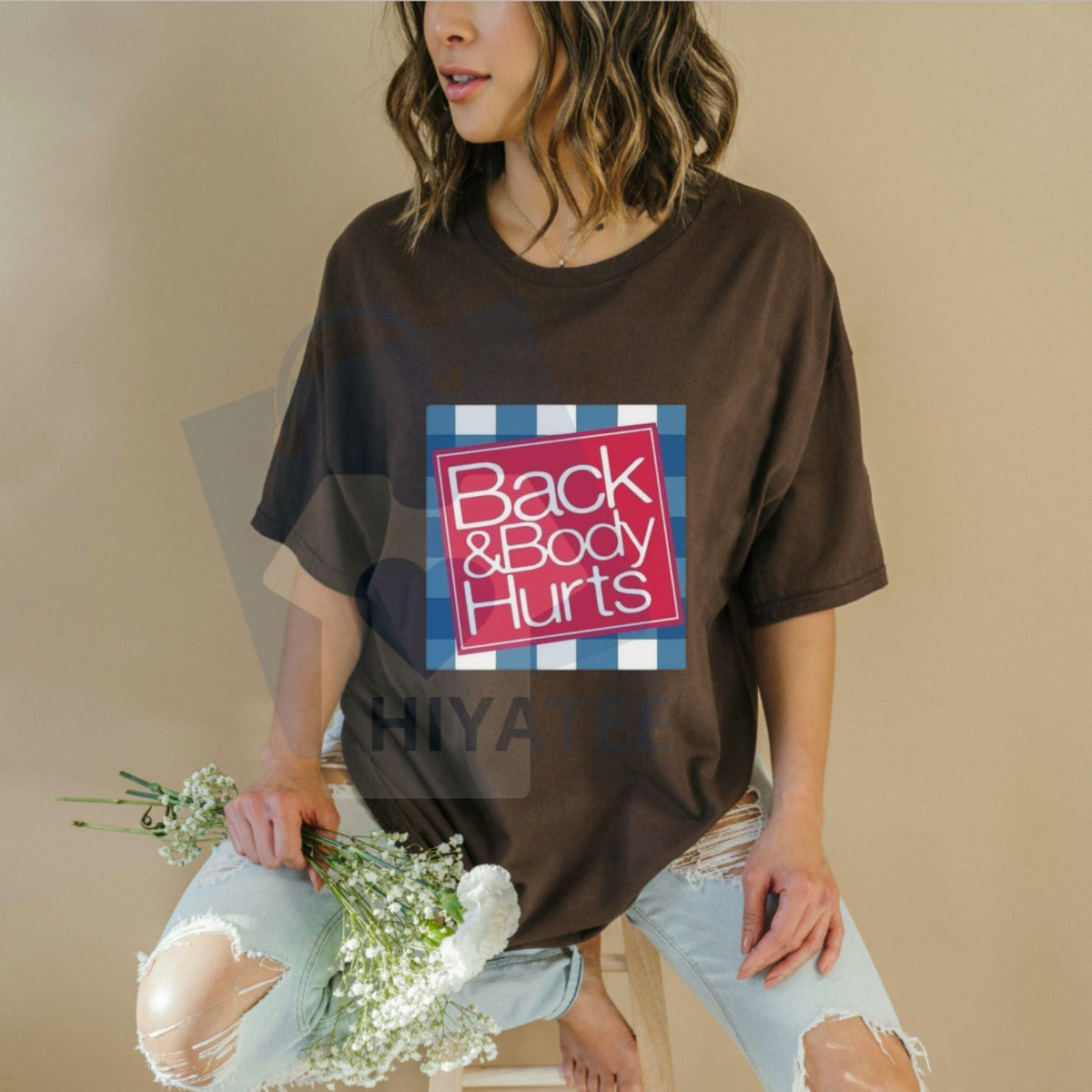 Relaxed Fit "Back And Body Hurts" T-Shirt – Funny Graphic Tee for Men Summer Spring