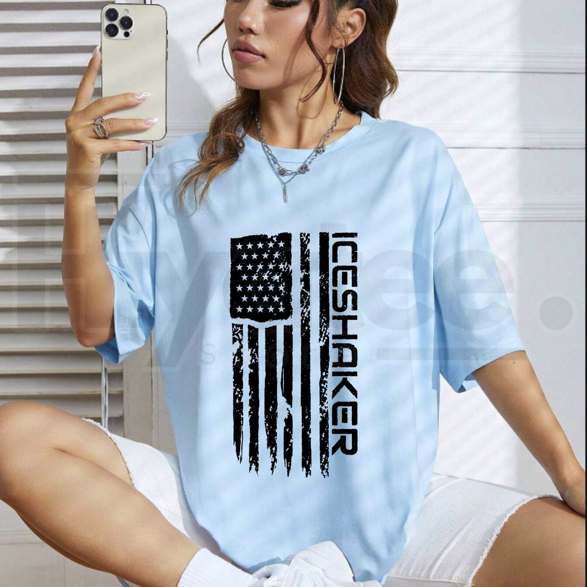 Ice Shaker Tattered Flag Limited Edition T-Shirt – American Patriotic Graphic Tee