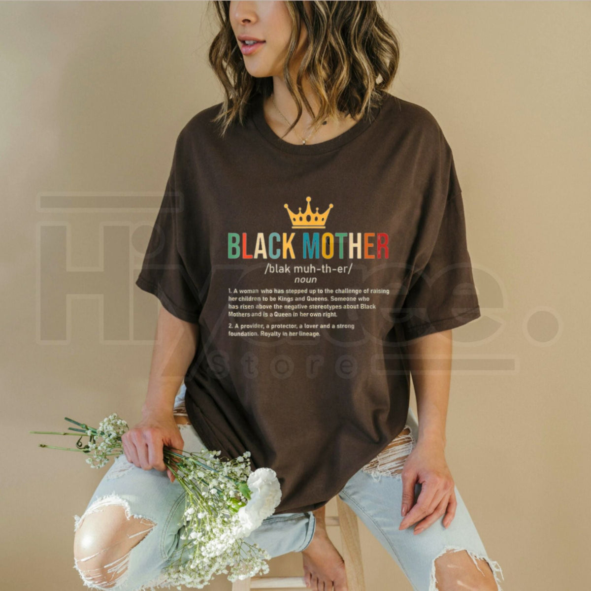 "Black Mother Definition" – African American Mom Heritage Top