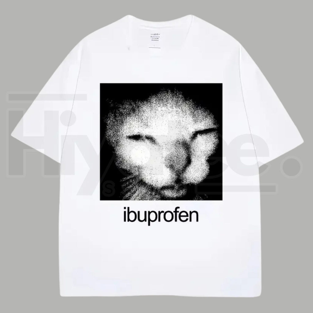 "Ibuprofen Cat Meme" – Funny Vintage Y2K Streetwear Graphic Top