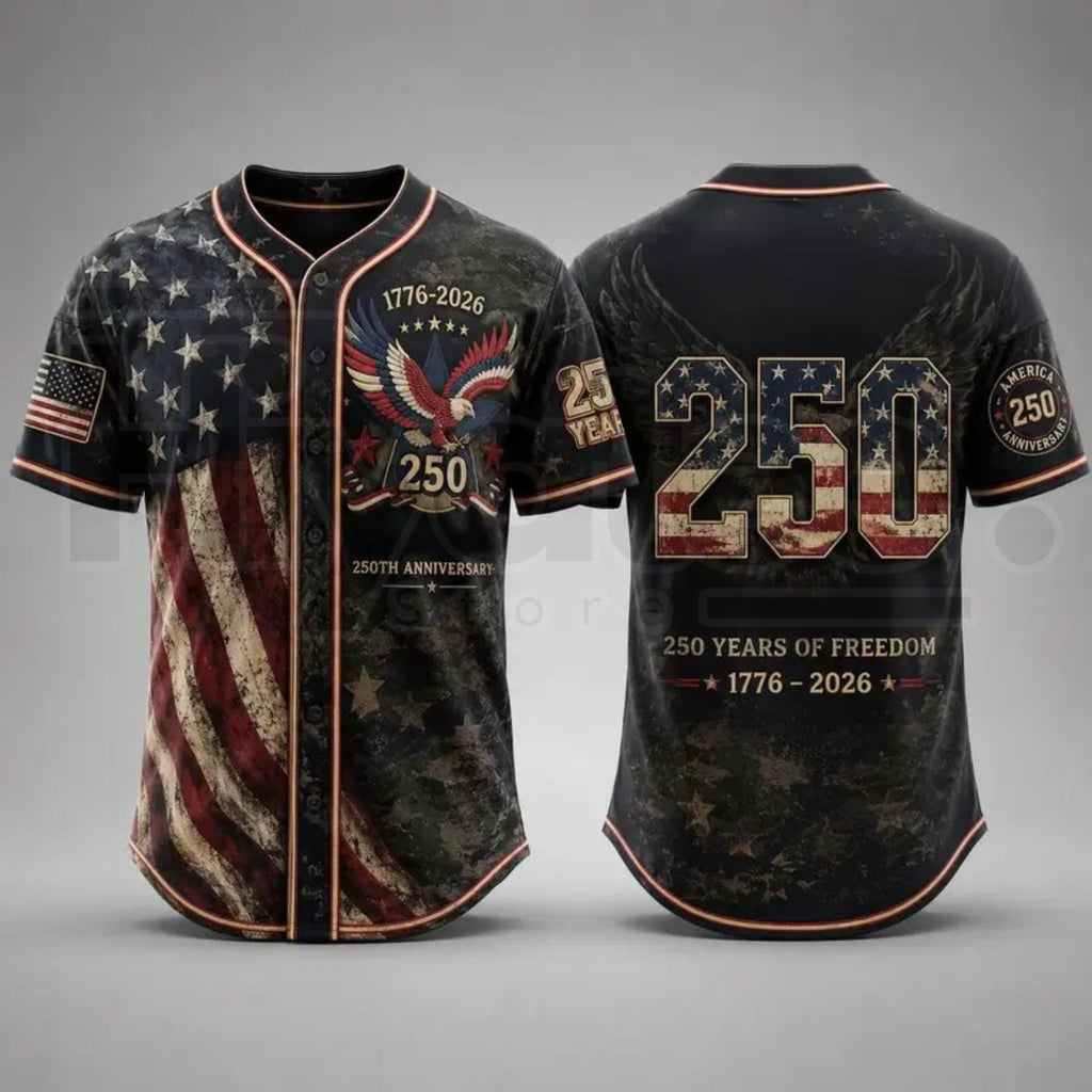 America 250th Anniversary Baseball Jersey – 1776–2026 USA Patriotic Shirt