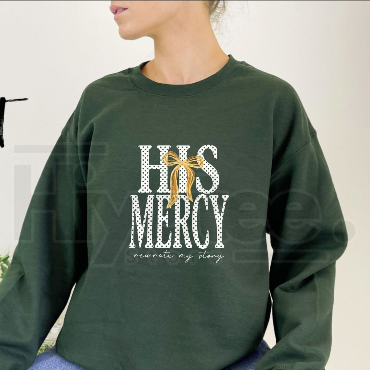 Saturday His Mercy Coyote Sweatshirt, Vintage Western Christian Faith Graphic Pullover