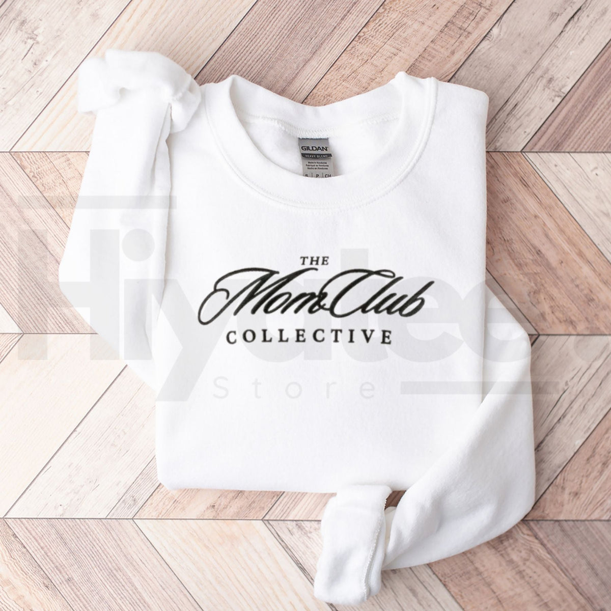 "Mom Club" Embroidered Sweatshirt – Cozy Motherhood Crewneck & Mother's Day Gift