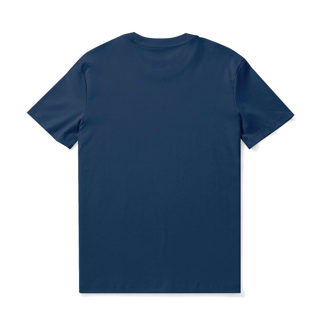 Hawaiian Tee For Men Retro Cute Cat Tee Crew Neck 100% Cotton - NAVY BLUE By Shawn
