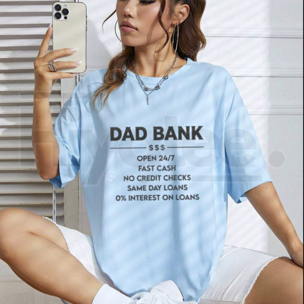 Dad Bank 24/7 Funny Father’s Day T-Shirt – Sarcastic Family Humor Graphic Tee