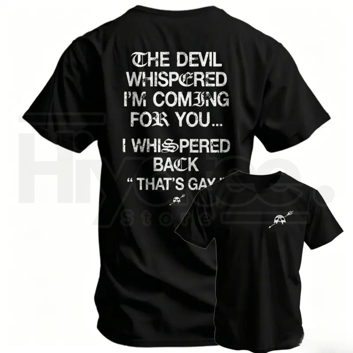 The Devil Whispered I'm Coming For You Men's T-Shirt – Funny Sarcastic Training Tee