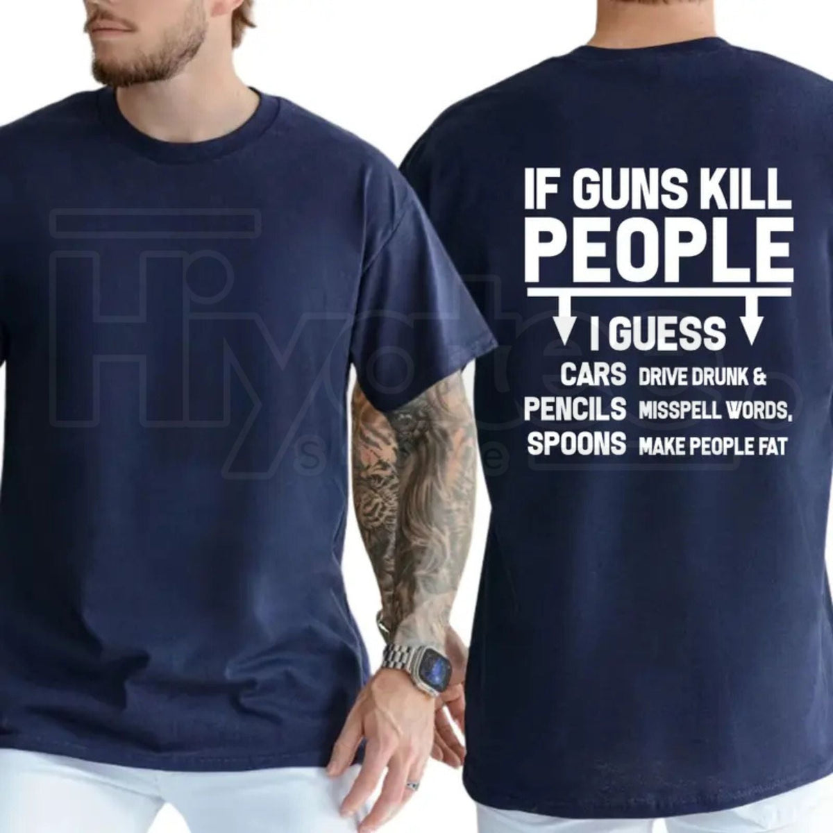 If Guns K People Sarcastic T-Shirt – Funny Conservative Republican Trump Supporters Tee