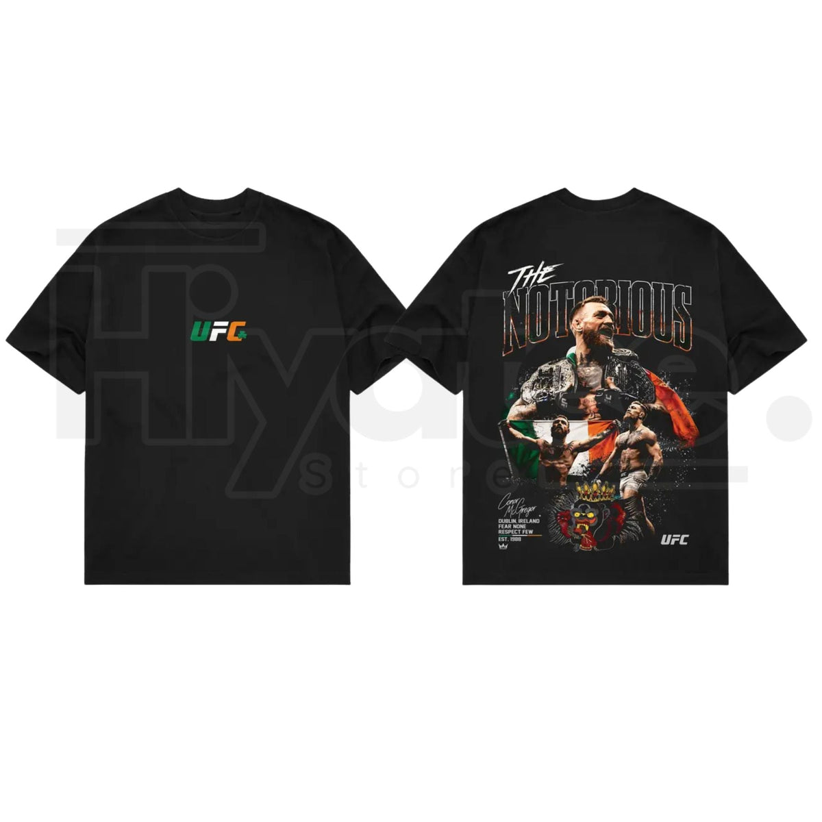 Men's UFC Conor McGregor T-Shirt – The Notorious Black MMA Graphic Tee