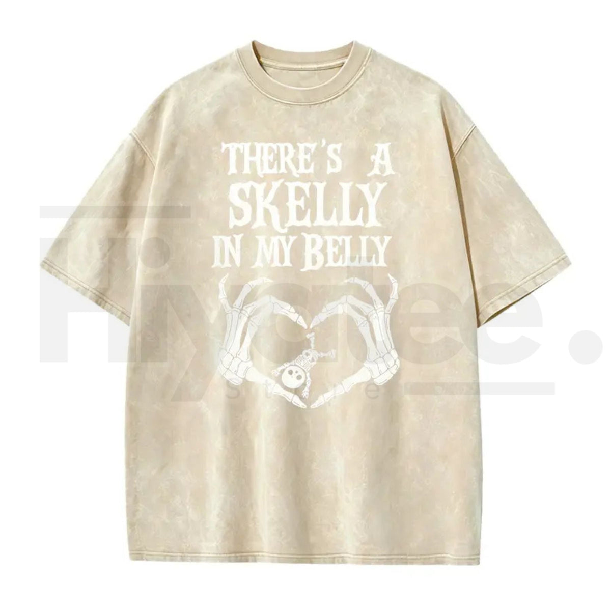 Spooky Mama Pumpkin Baby Reveal Washed Tee