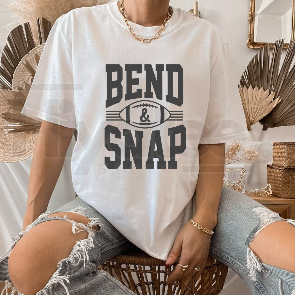 Bend & Snap Football Graphic T-Shirt – Funny Sports Mashup Tee