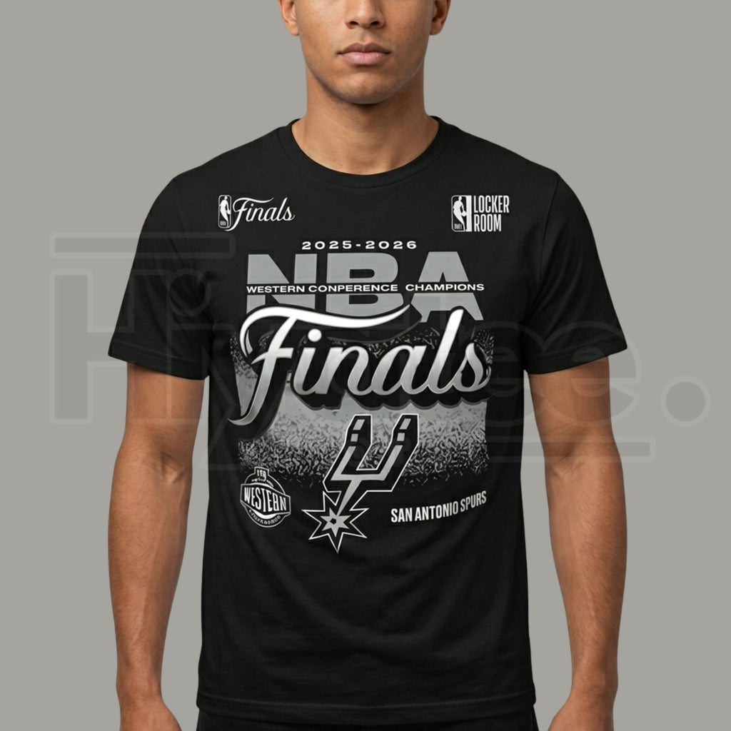 San Antonio Spurs Fanatics 2026 Western Conference Champions Locker Room T-Shirt