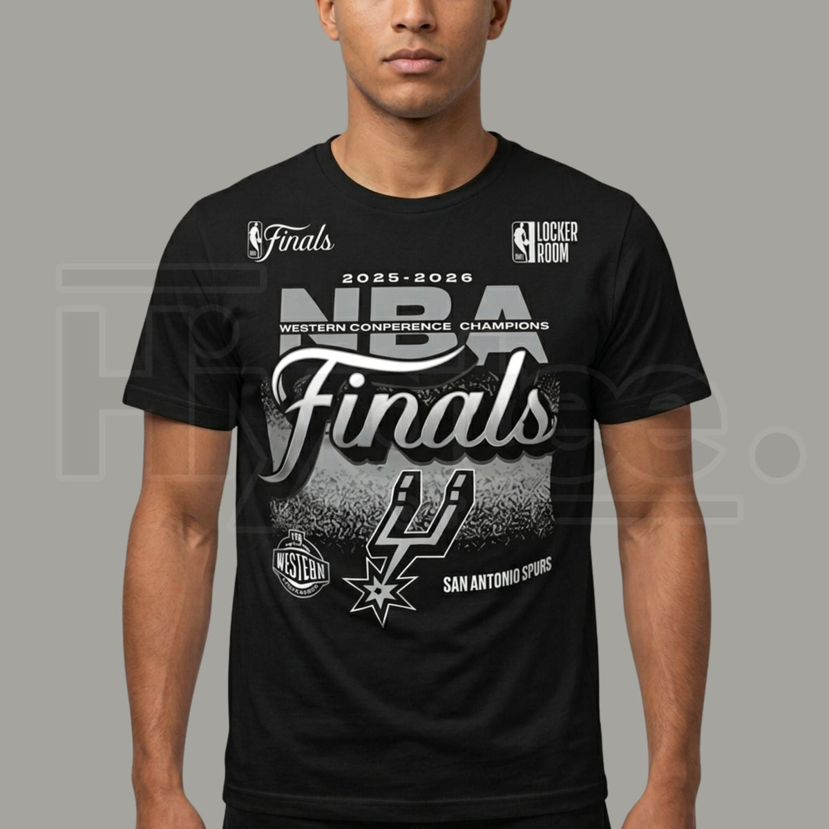 San Antonio Spurs Fanatics 2026 Western Conference Champions Locker Room T-Shirt