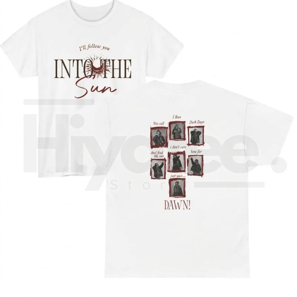 Into The Sun Lyrics T-Shirt – Kpop World Tour Fan Graphic Tee, Aesthetic Retro Concert Style Gift for K-pop Fans
