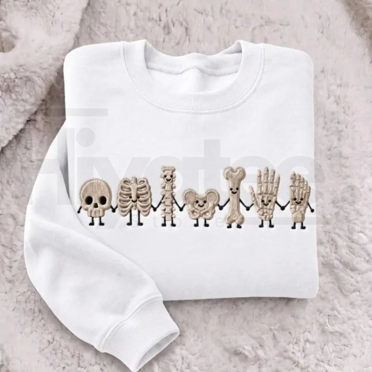 Radiology Tech Skeleton Embroidered Sweatshirt – Cute X-Ray Tech Crewneck & Rad Tech Gift