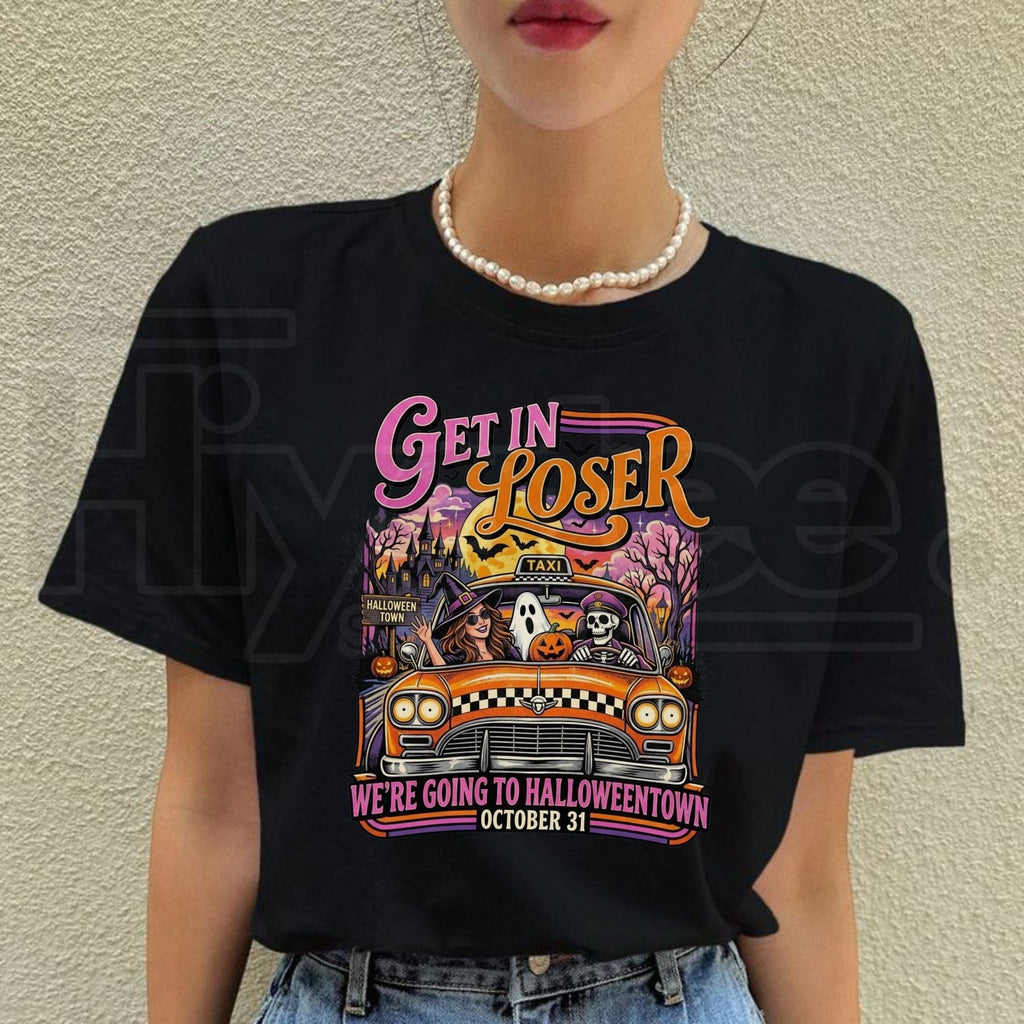 Going To Halloweentown Graphic T-Shirt – Spooky Retro Halloween Travel Tee