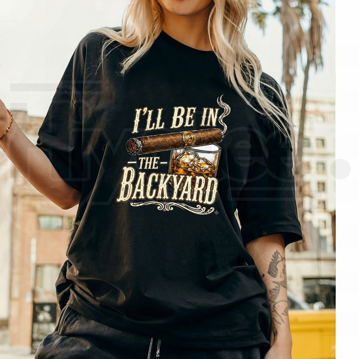 Men's I'll Be in the Backyard Funny T-Shirt – Vintage Gentleman Lounge Graphic Tee