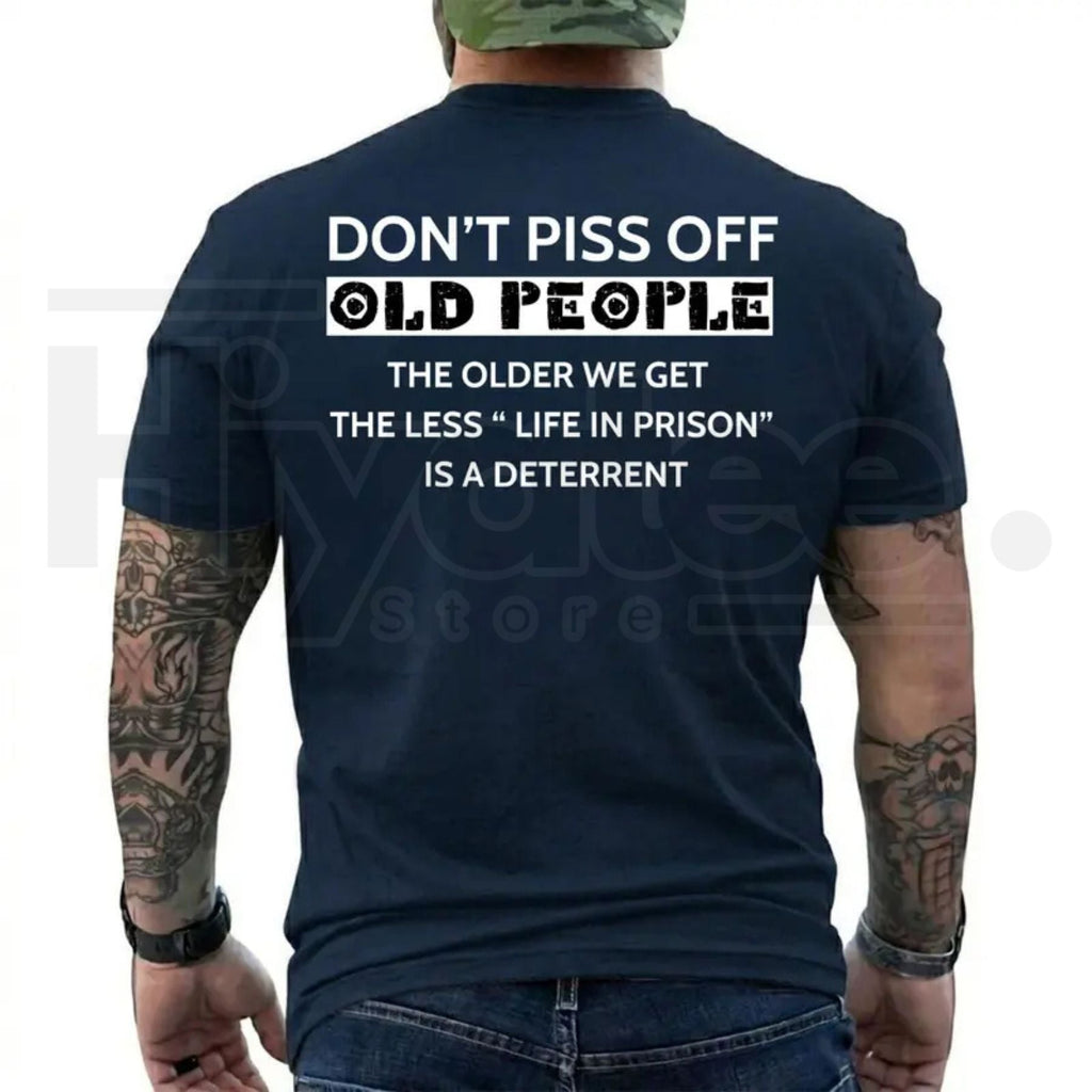 The Less Life In Prison Is A Deterrent T-Shirt – Funny Old People Retro Graphic Tee
