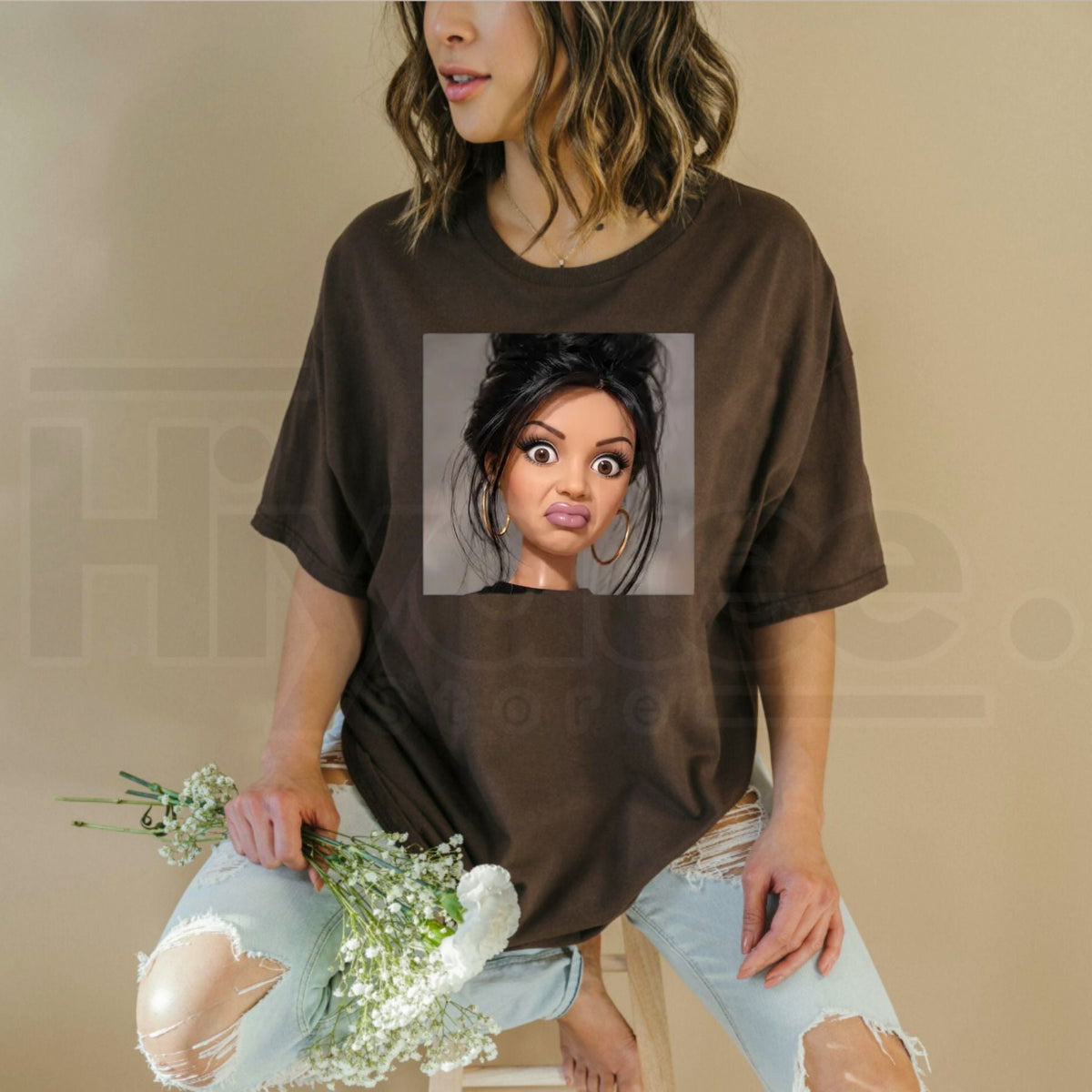 Stank Face Doll Girl Meme T-Shirt – Funny Vintage Baggy Streetwear Graphic Tee