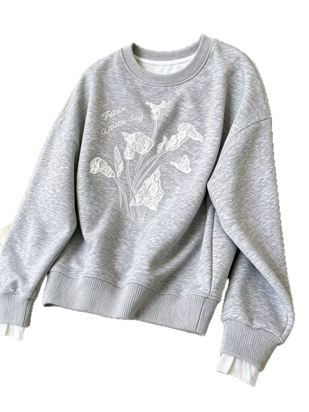 Floral Crew Neck Sweatshirt