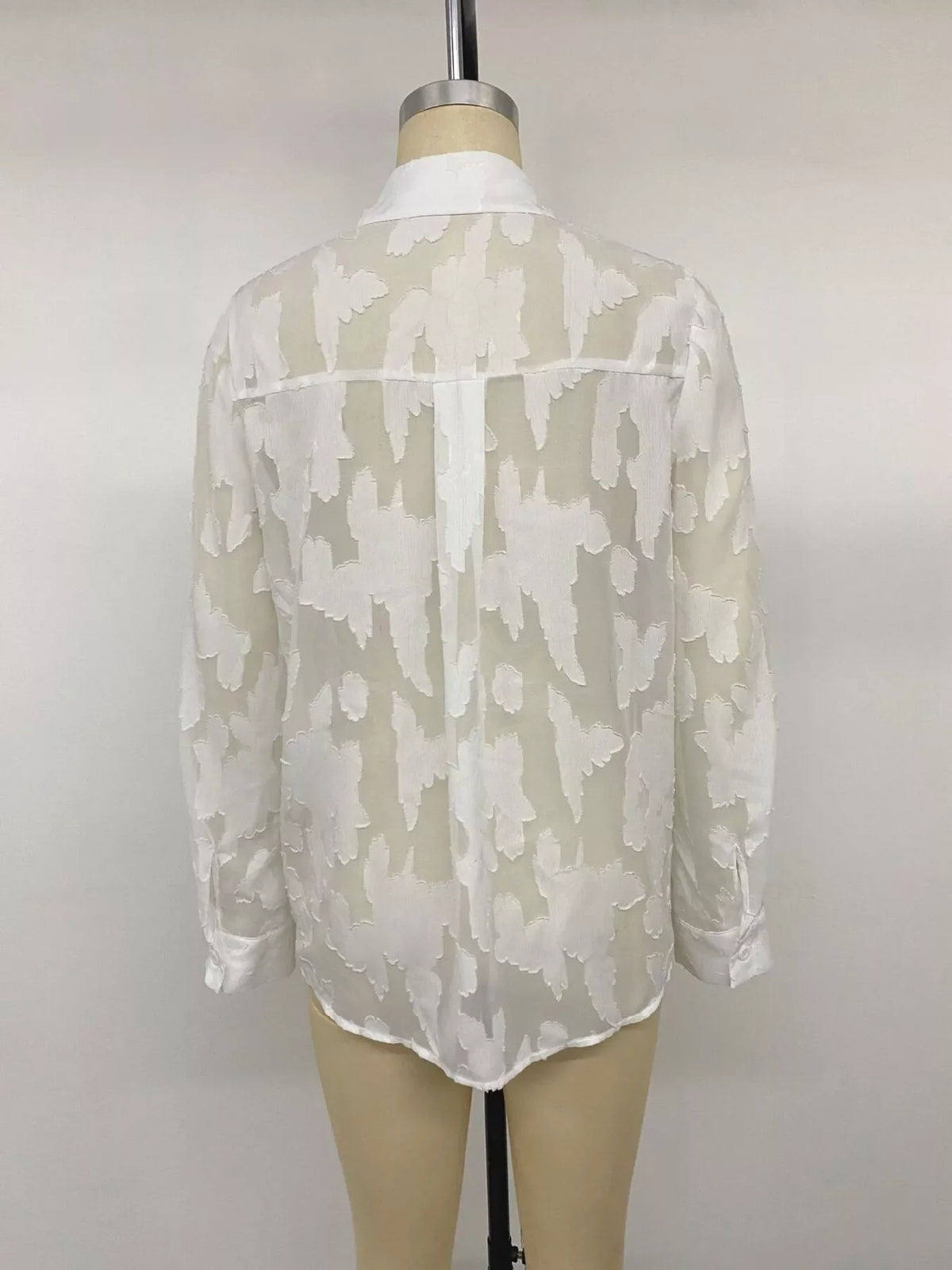 Sheer Button-Down Shirt