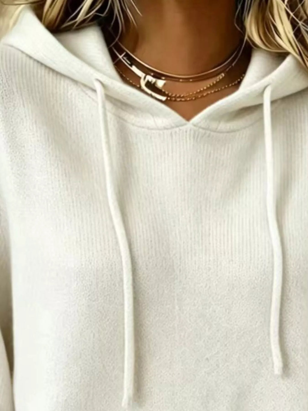 Full Size Drawstring Kangaroo Pocket Hooded Sweater Plus Size