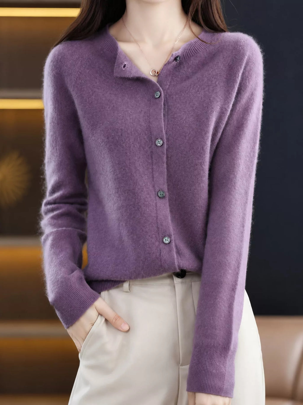 Button-Down Long Sleeve Cardigan