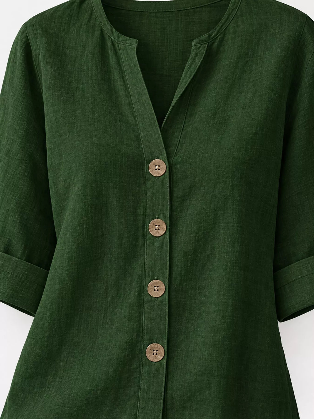 Notched Button Down Shirt